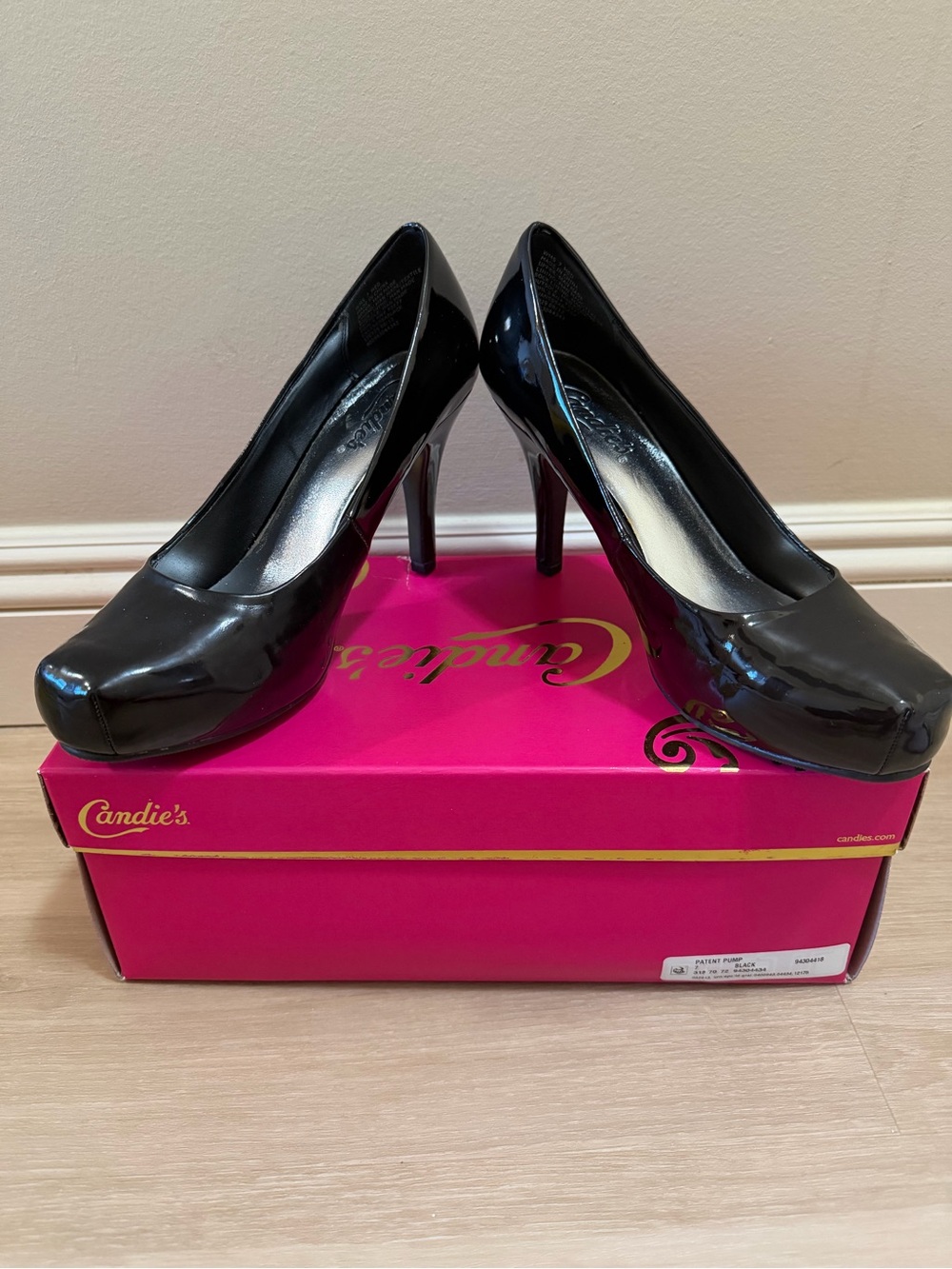 Candie's Black Patent Platform High Heels